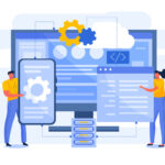 Illustration showing software