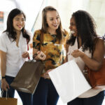 Group of friends in a shopping mall