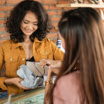 Customer making a purchase in store