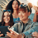 Young people taking a selfie