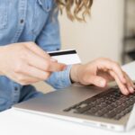 woman shopping on laptop